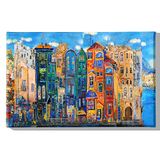 Homemania Afbeelding voor thuis, kunst en graffiti, voor woonkamer, slaapkamer, meerkleurig van polyester, hout, 45 x 3 x 70 cm