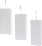 Merkloos / Sans marque Waterverdamper radiator - Pakket van 4x stuks - wit - 20 cm - dolomiet/aardewerk - luchtbevochtiger - radiator bak