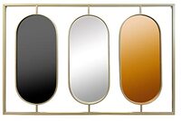 LW collection wandspiegel goud rechthoek 109x70 cm metaal - grote spiegel muur - industrieel - woonkamer gang - badkamerspiegel