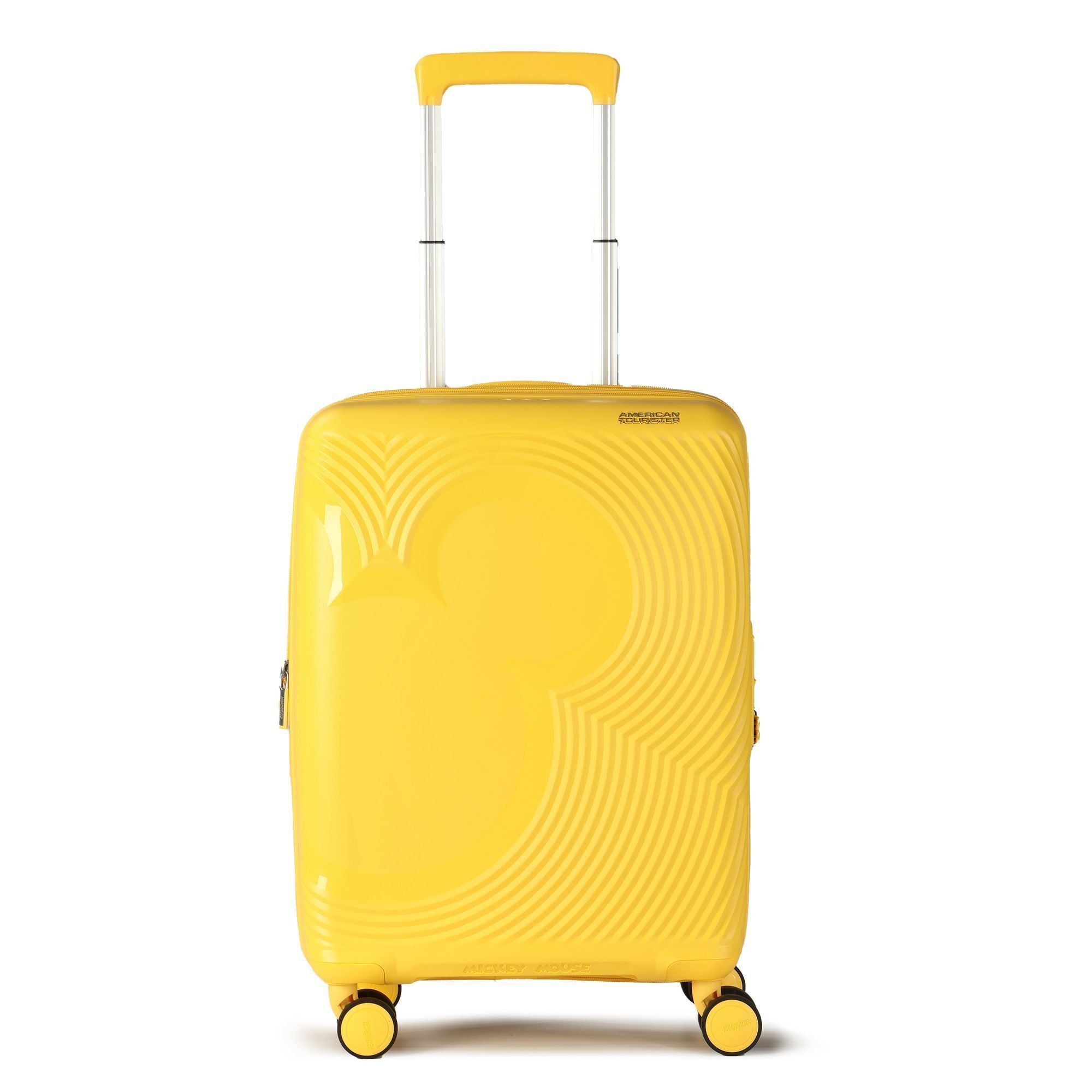 American Tourister Mickey Magic - Handbagage 55 x 40 x 20/23 cm - Harde cabinewagen voor Ryanair, easyJet en de meeste luchtvaartmaatschappijen, 37/44 l, Geel (Mickey Flower Yellow)