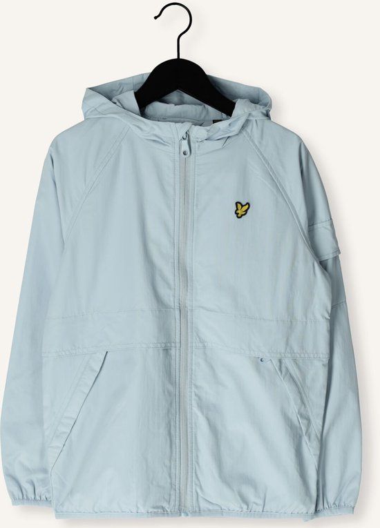 Lyle & Scott Hooded Windbreaker Jacket Jongens Lichtblauw Polyester Maat 164/170
