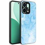 Smartphonica Telefoonhoesje met marmer opdruk - TPU backcover case marble design - Lichtblauw - Geschikt voor Oppo Reno 15