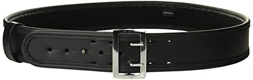 Bianchi 7960 PLN Black Sam Browne Belt with Chrome Buckle