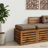 vidaXL - Zitkussen - 1-Piece - VIANEN - Taupe - 50 x 50 x 12 cm