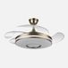 Fabrilamp Dani Plafondventilator Kastanjebruin 107 cm met LED Verlichting