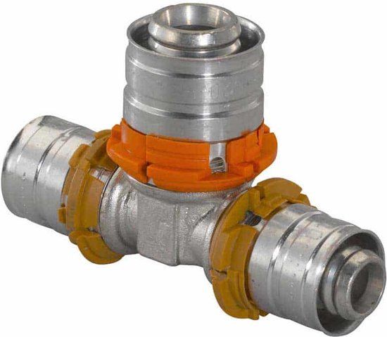Uponor S-Press Plus T-stuk verloop 16x20x16mm