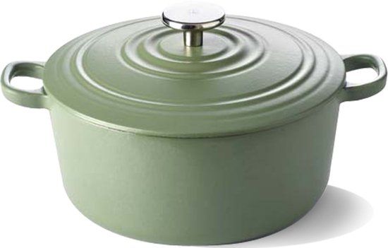 BK Bourgogne Braadpan Ø 24 cm - Olijf groen - Gietijzer - Inductie