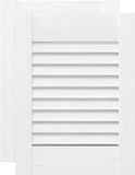 vidaXL Kastdeuren louvredesign 2 st 39,5x29,5 cm wit