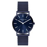 Liebeskind Berlin Roestvrijstalen horloge met verstelbare mesh-armband, blauw