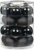 Inge-glas Inge goods Kerstballen - 20 stuks - Zwart - Glas - Glans/Mat - 6 cm