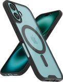 Smartish Gripmunk Magnetische hoes voor iPhone 16 - Compatibel met MagSafe - Lichtgewicht en beschermend - Slanke en dunne grip hoes met microvezelvoering - Helder zwart