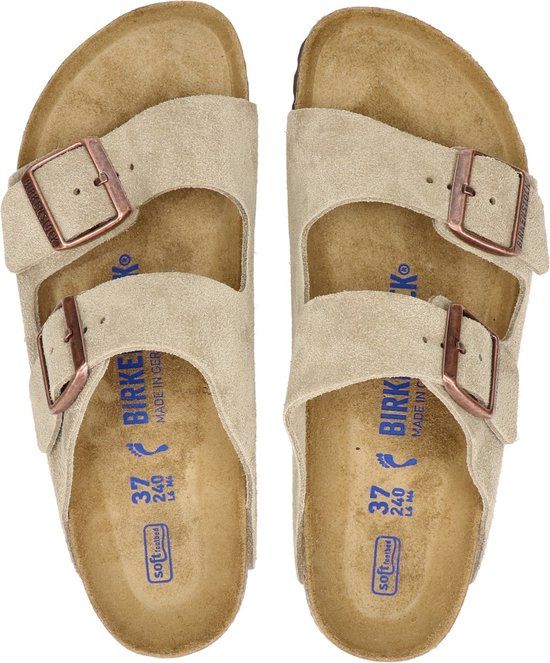 Birkenstock Arizona Heren Slides - Taupe - Maat 46