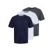 JACK & JONES Chemise 'Paulos' bleu marine / graphite / blanc