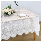 Witte SoarDream Prachtig wit kanten tafelkleed voor bruiloft - 152,4 x 304,8 cm - Vintage stijl - Rechthoekig - Outdoor feestdecoratie - Klassiek lente-kant tafelkleed