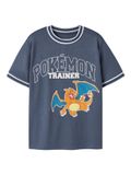 NAME IT Shirt 'Pokémon' donkerblauw / lichtgeel / oranje / wit