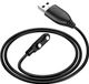 Hoco Câble de recharge magnétique pour smartwatch - 2 broches vers USB - 60 cm, Noir