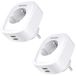 GHome Smart Met USB 16 A, wifi-stopcontact met stroomverbruik meten, met app-afstandsbediening, werkt met Alexa, Google Assistant, spraakbesturing en timer, verpakking van 2, wit