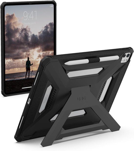 Urban Armor Gear Scout Plus Backcover met stand voor Apple iPad Pro 13 (2025) M5 / (2024) M4 - Zwart