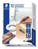 Staedtler Lumocolor 352 Permanente markers – zwart, 10-pack, 2,0 mm
