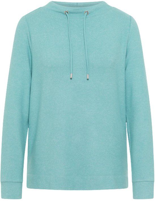 Cecil Dames Hoodie Cosy Melange Foam Blue