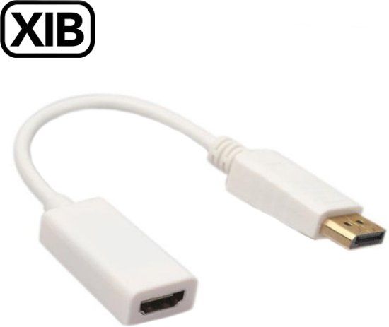XIB Displayport naar HDMI / DP to HDMI adapter - Wit