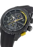 Nautica NST Quartz Analoog Horloge Zwart - Heren - Siliconen Band - 47mm