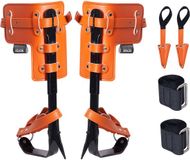 VEVOR Boomklimspikes, 1 Paar Klimsporen Van Gelegeerd Staal, Draagvermogen 350 Lbs, Boomklimuitrusting met Banden En Spikebeschermer, Boomverzorgingsuitrusting voor Klimmers, Jacht, Fruitplukken, Oranje
