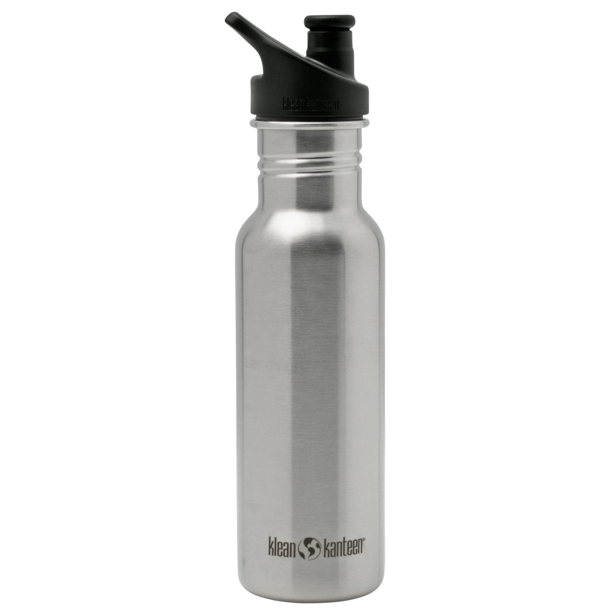 Klean Kanteen 18oz Classic Narrow Sports Cap, 532 ml, Brushed Stainless