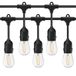 BARCELONA Led-lichtketting voor buiten, 10 m, met 10 fittingen, E27, IP44, ledverlichting voor tuin, terras, patio, pergola, bars, restaurants en evenementen in de open lucht, zwart