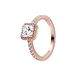 Pandora Timeless Elegance 14-karaats rosévergulde ring met heldere zirkoniasteentjes, 58