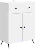 vidaXL Dressoir Wit 66 x 34,5 x 90 cm Bewerkt hout
