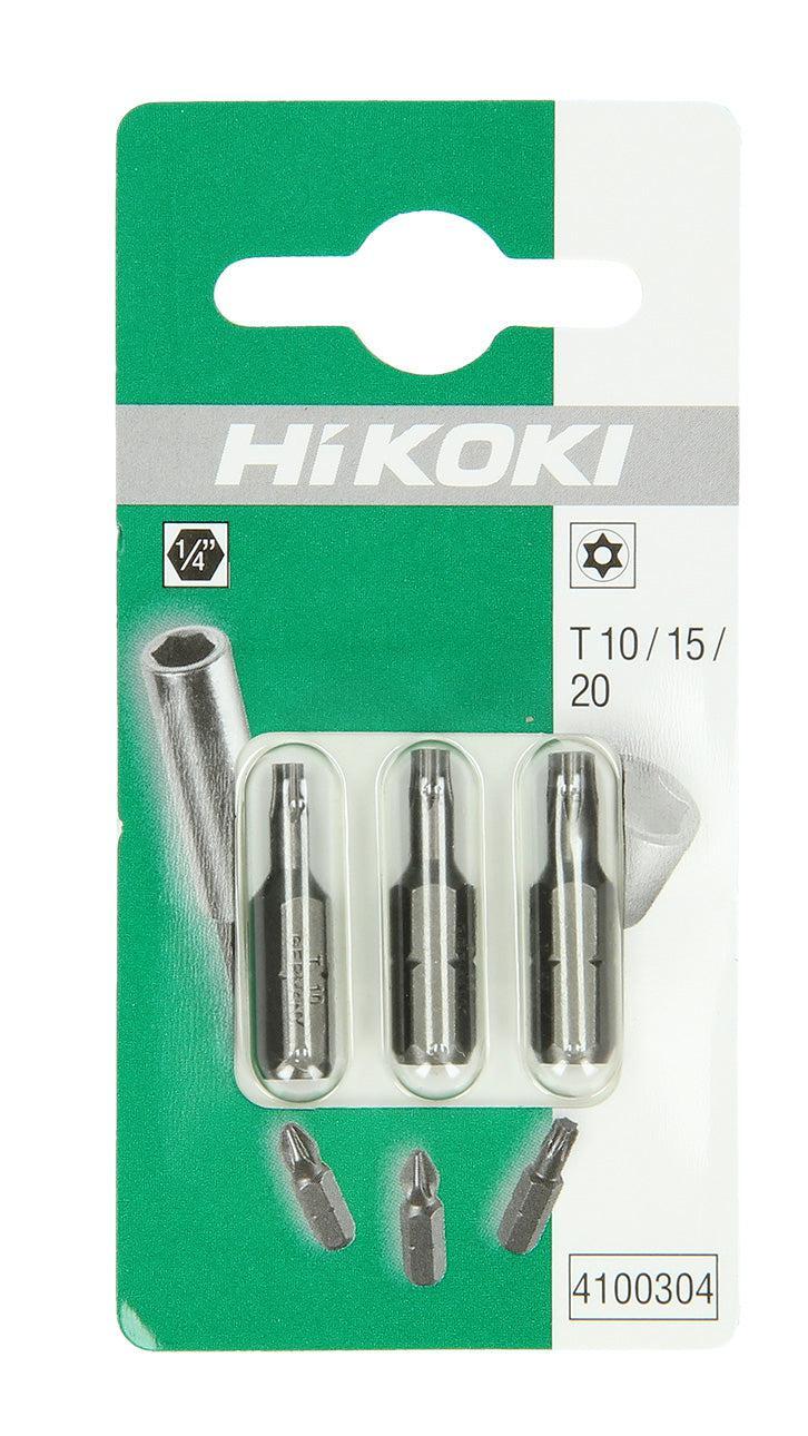 Hikoki Bits met gat 1/4" Torx TX10/15/20 - 25mm - 4100304