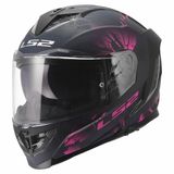 LS2 FF818 Storm III Burst Integraalhelm XXS Mat Zwart Roze