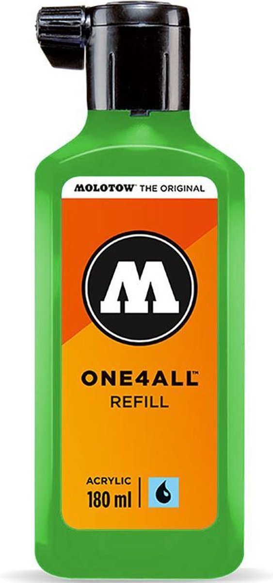 Molotow ONE4ALL™ - 180ml Groene navul Inkt op acrylbasis