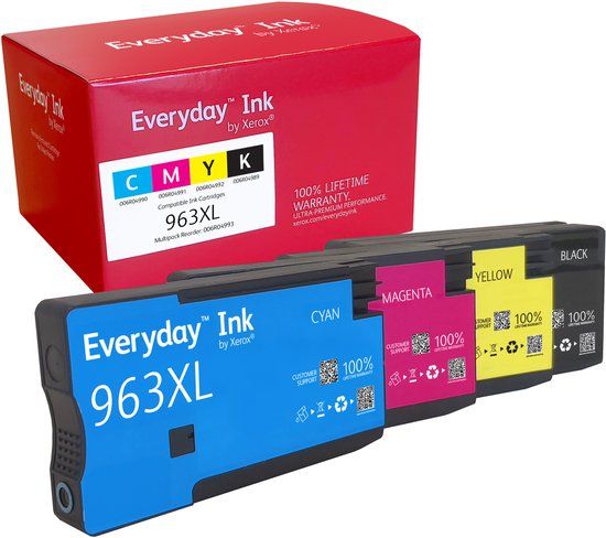 Xerox Everyday™ Multipack HP963XL Hoge Capaciteit Zwart, Cyaan, Magenta, Geel