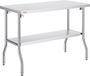 VEVOR Table de travail, 1220 x 610 x 850 mm Table de travail en acier inoxydable, Table de travail commerciale argentée