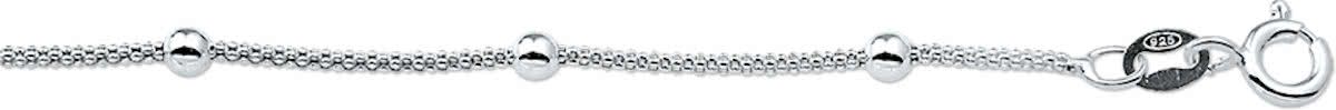 The Jewelry Collection Ketting Bolletjes 3,0 mm 42 + 3 cm - Zilver
