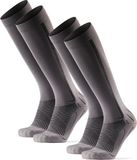 DANISH ENDURANCE Compressiekousen Dames & Heren - 21-26 mmHg - Grijs/Zwart - Maat 39-42 - 2 paar