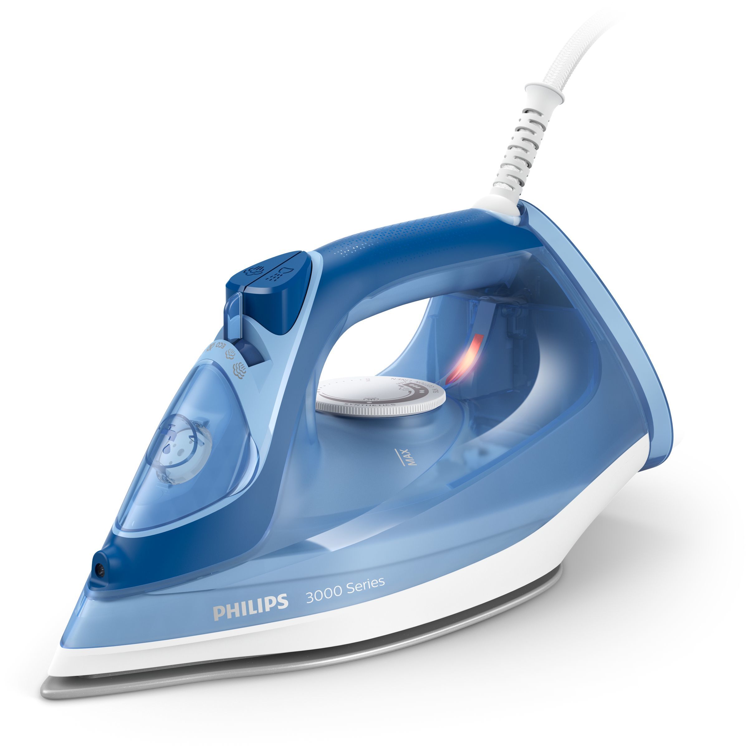 Philips 3000 Series DST3031/20 Steam Iron - Ceramic Soleplate, 2400W, Blue
