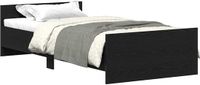 vidaXL Bedframe zonder matras, spaanplaat, zwart eikenkleurig, 100x200 cm