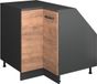 Vicco Rion Kast voor schuine wand Hoekkast – 75.6 x 81.6 cm met 1 deur, kastromp 60 cm diepte Krachtige eik goud