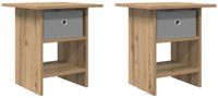 vidaXL Nachtkastje 2 stuks Artisan Eiken 41 x 40 x 45 cm Bewerkt hout