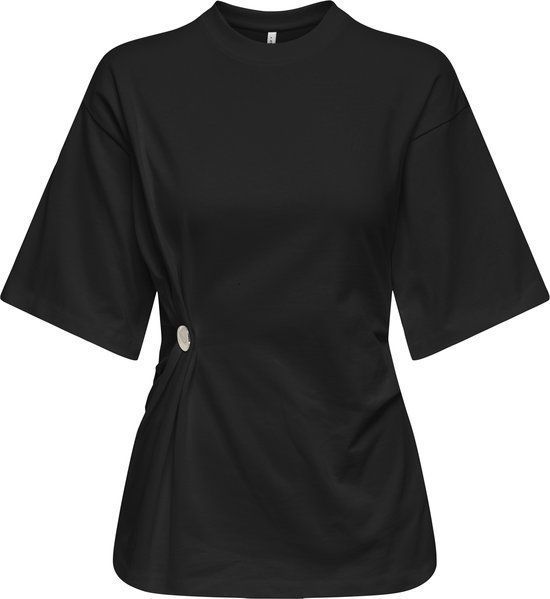 ONLY - ONLMARIE LIFE 2/4 O-NECK TOP BOX JRS - Blouse - Meisjes - S - Katoen - Black
