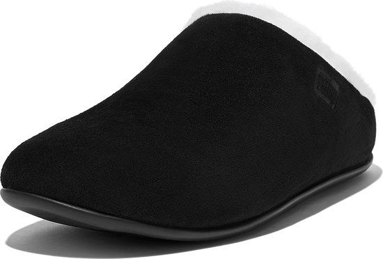 FitFlop Chrissie Shearling pantoffels zwart - Maat 42 - Vrouwen