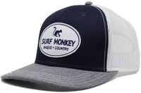 Surf Monkey Trucker Cap - 6 Panel - One Size - Snapback - Blauw