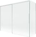 Mexen Rox tweedelige verschuifbare badkamerscherm 190 + 90 x 150 cm, transparant, wit