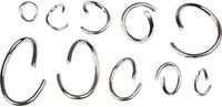 Ovale Creativ Company Ovale en ronde ringen, assortiment, verzilverd, SP, 800 assorti