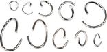 Ovale Creativ Company Ovale en ronde ringen, assortiment, verzilverd, SP, 800 assorti