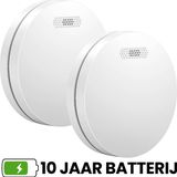 Aroha Safety Pro Détecteur de fumée - 10 ans batterie & capteur - Conception extra-plate détecteur de fumée, détecteur d'incendie - Multipack 2 set