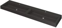 Wastafel INK Momento Dubbele Wastafel Zwart Composiet 1800x450x90 mm